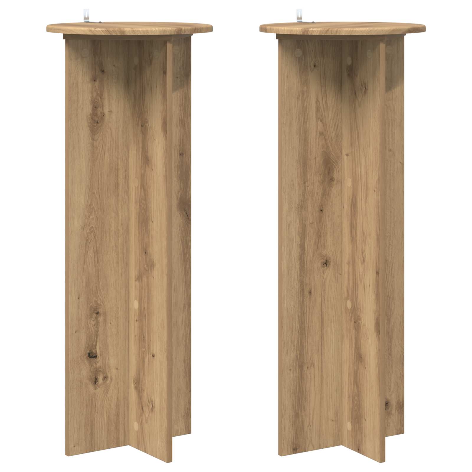 Supporto per piante 2 pz Rovere Artigianale Ø40 x 100 cm