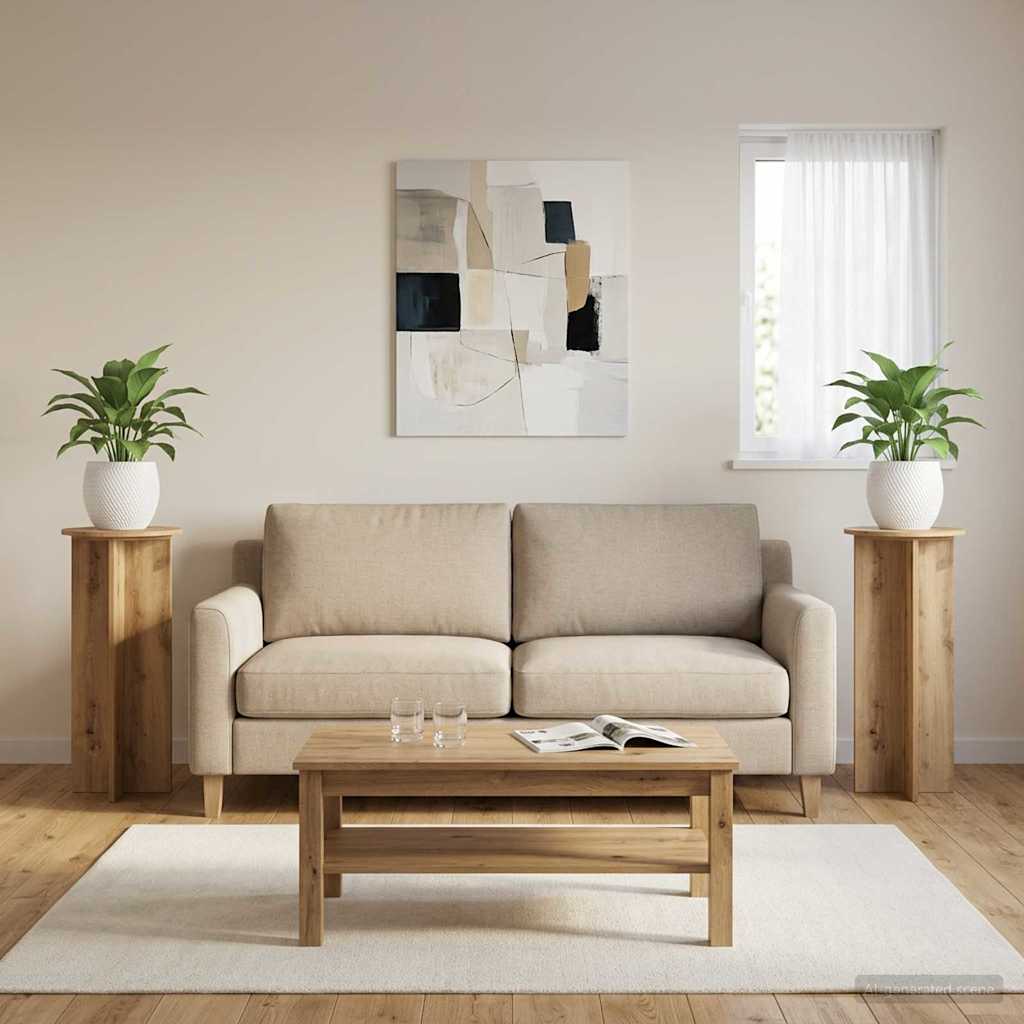 Supporto per piante 2 pz Rovere Artigianale Ø40 x 100 cm