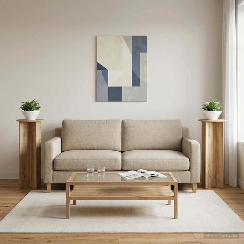 Supporto per piante 2 pz Rovere Artigianale Ø40 x 100 cm