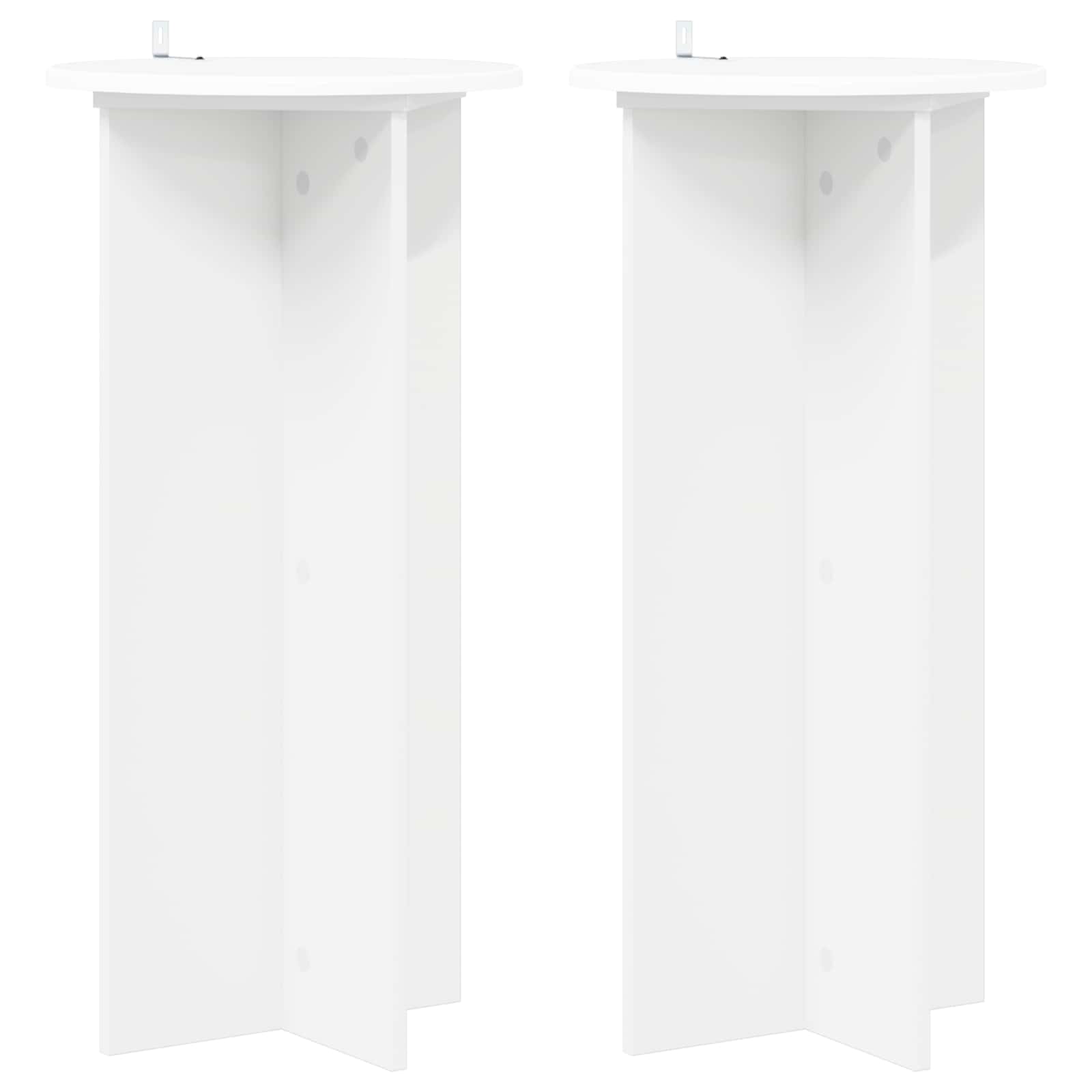 Supporto per piante 2 pz Bianco Ø40 x 80 cm