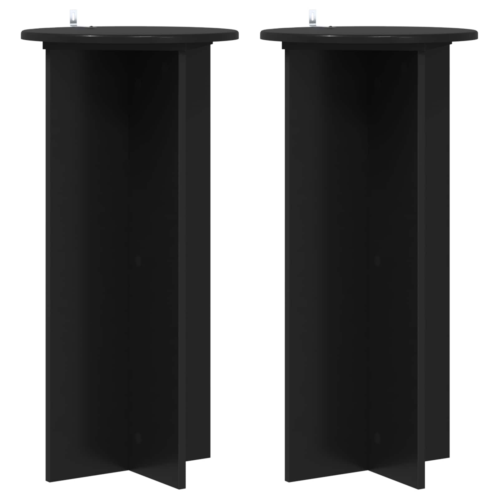 Supporto per piante 2 pz Nero 40 x 40 x 80 cm