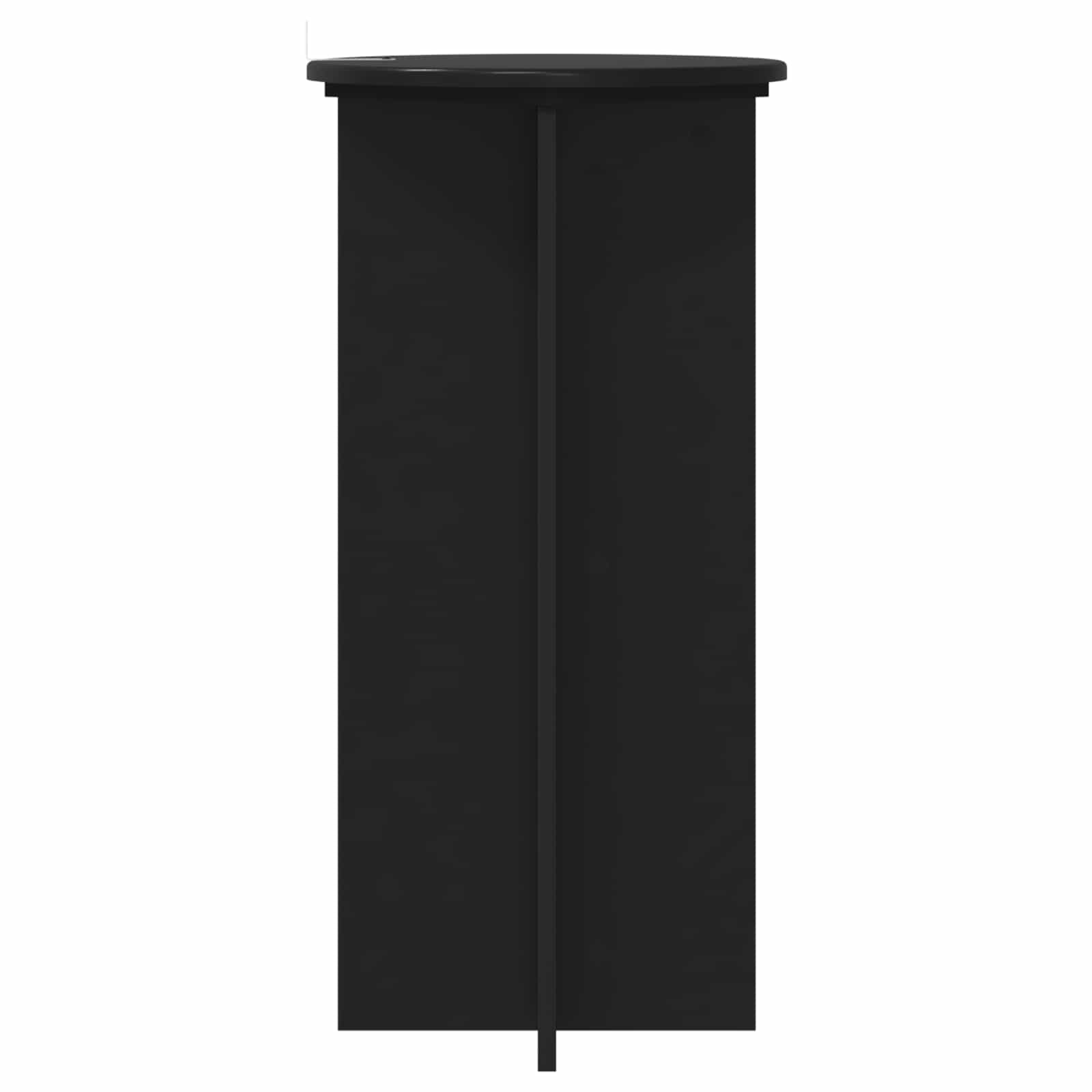 Supporto per piante 2 pz Nero 40 x 40 x 80 cm