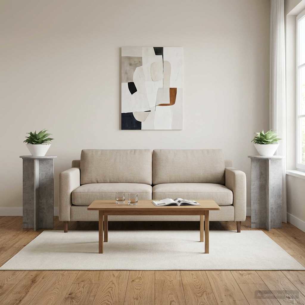Supporto per piante 2 pz Grigio Cemento 40 x 40 x 80 cm