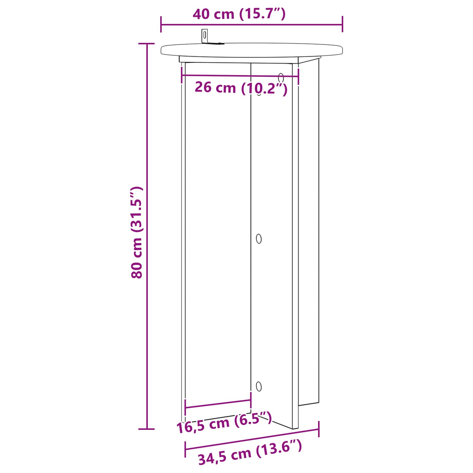 Supporto per piante 2 pz Grigio Cemento 40 x 40 x 80 cm