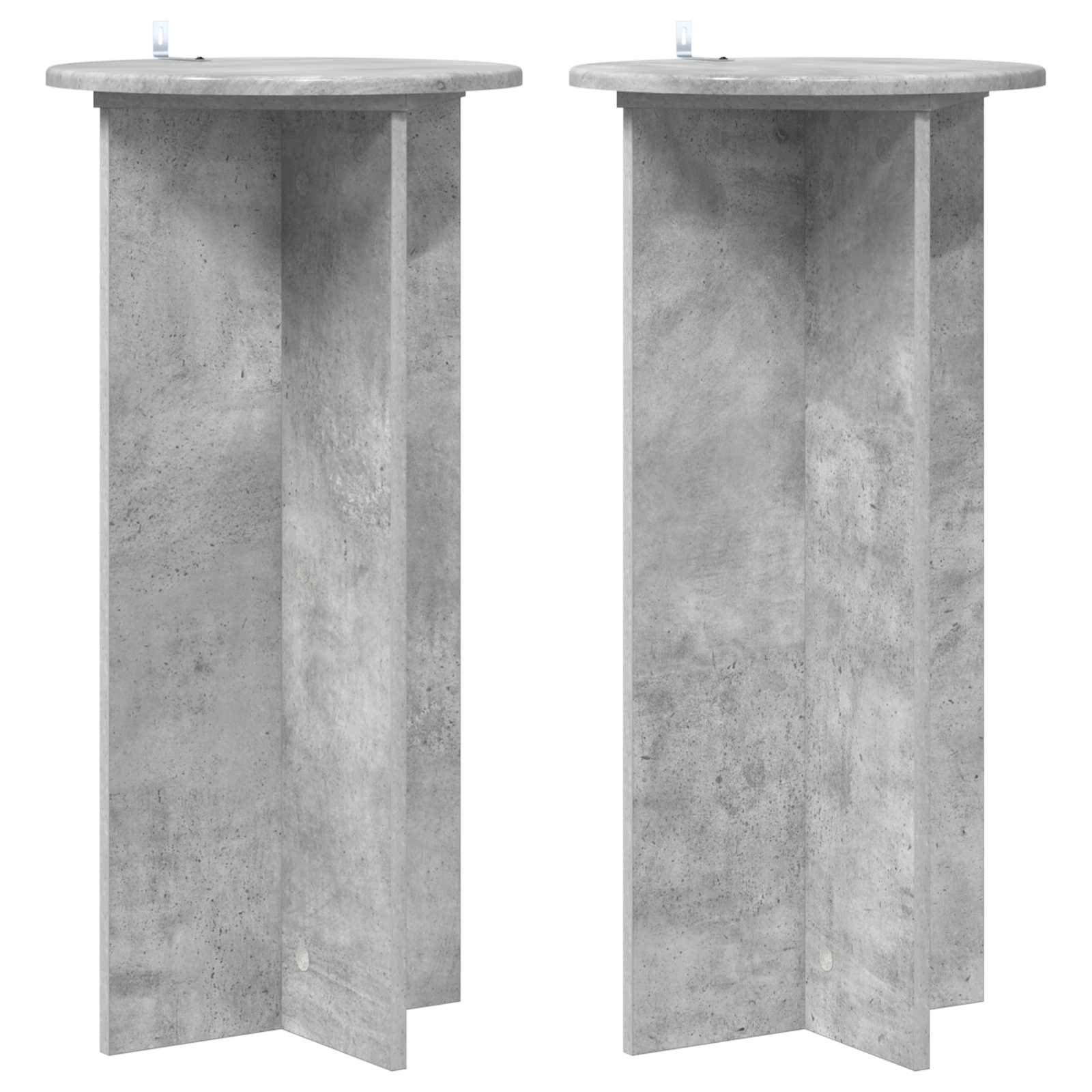 Supporto per piante 2 pz Grigio Cemento 40 x 40 x 80 cm