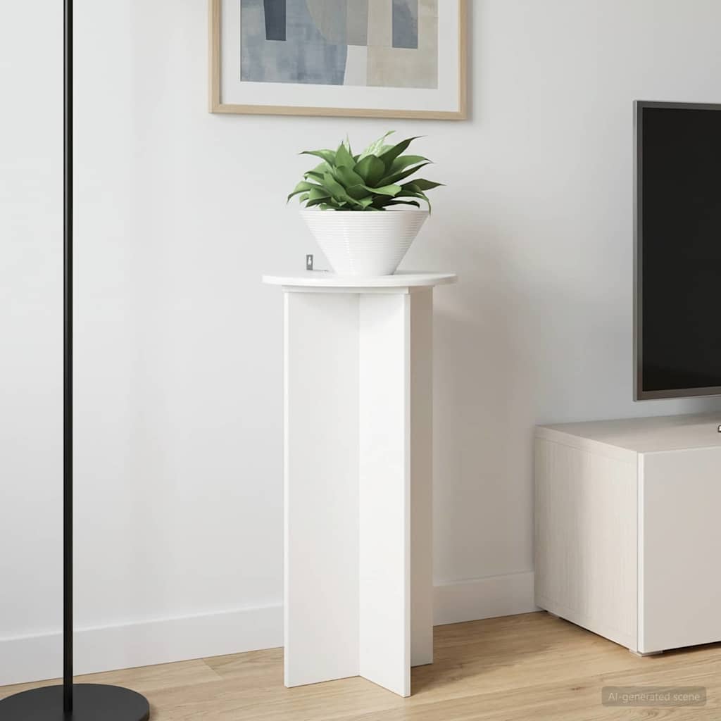 Supporto per piante 2 pz Bianco Lucido 40 x 40 x 80 cm