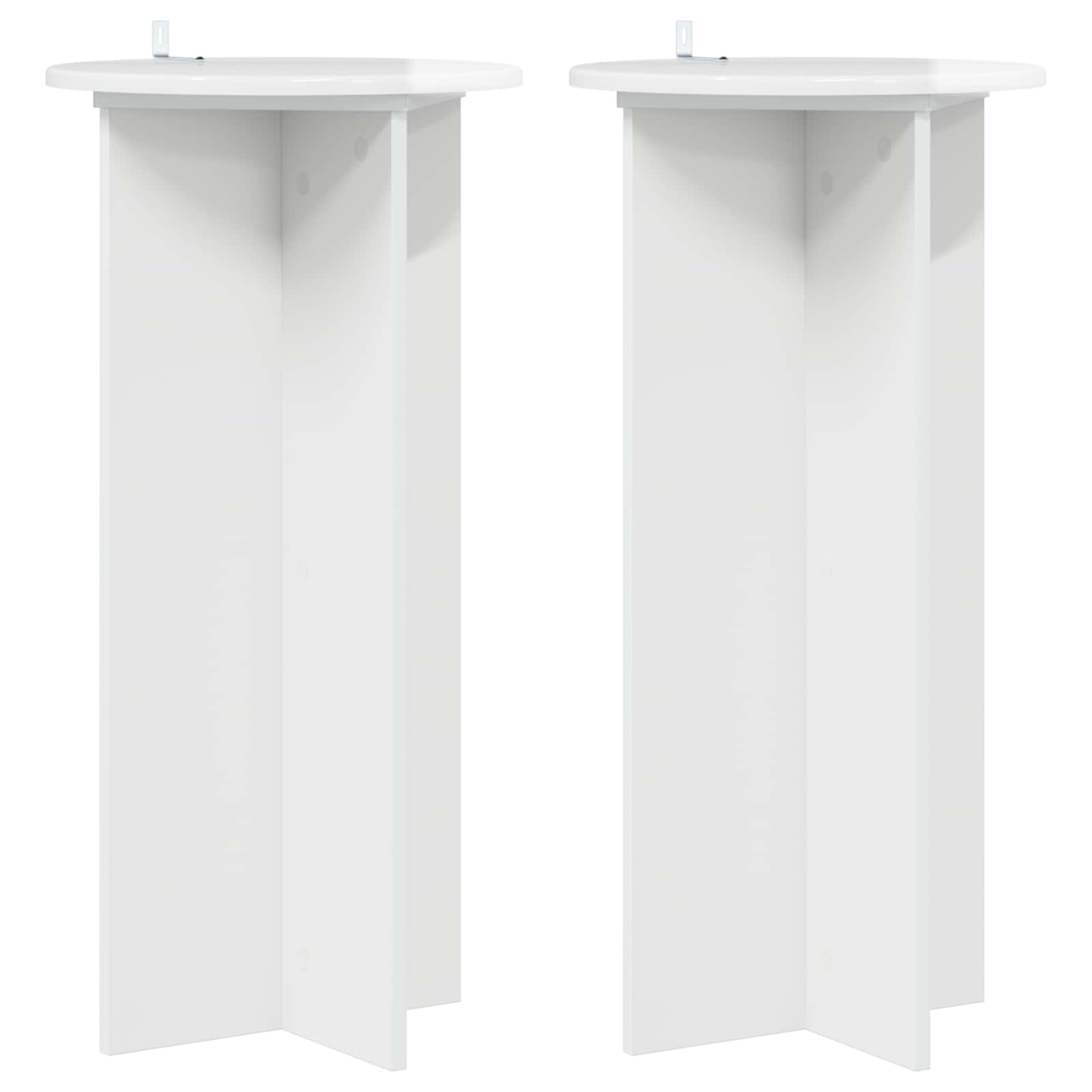Supporto per piante 2 pz Bianco Lucido 40 x 40 x 80 cm