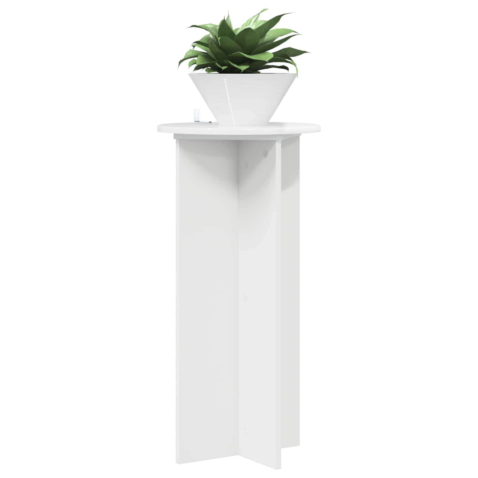 Supporto per piante 2 pz Bianco Lucido 40 x 40 x 80 cm