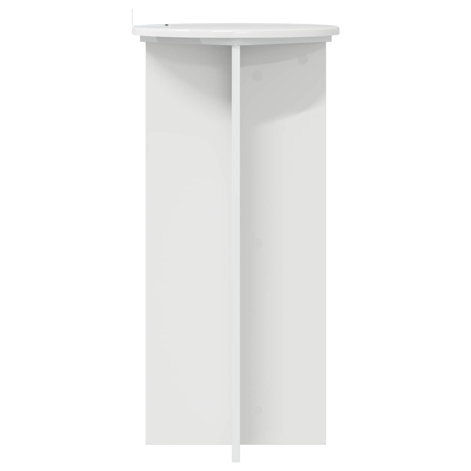 Supporto per piante 2 pz Bianco Lucido 40 x 40 x 80 cm