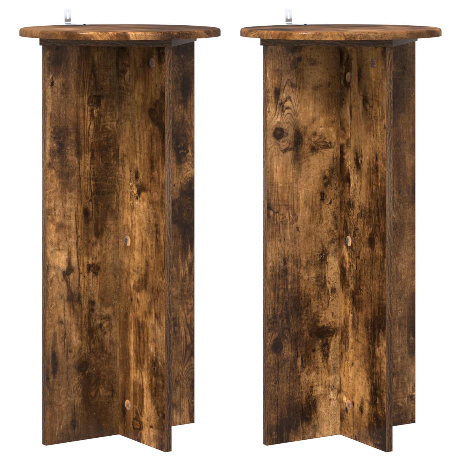 Supporto per piante 2 pz Rovere Fumo 40 x 40 x 80 cm
