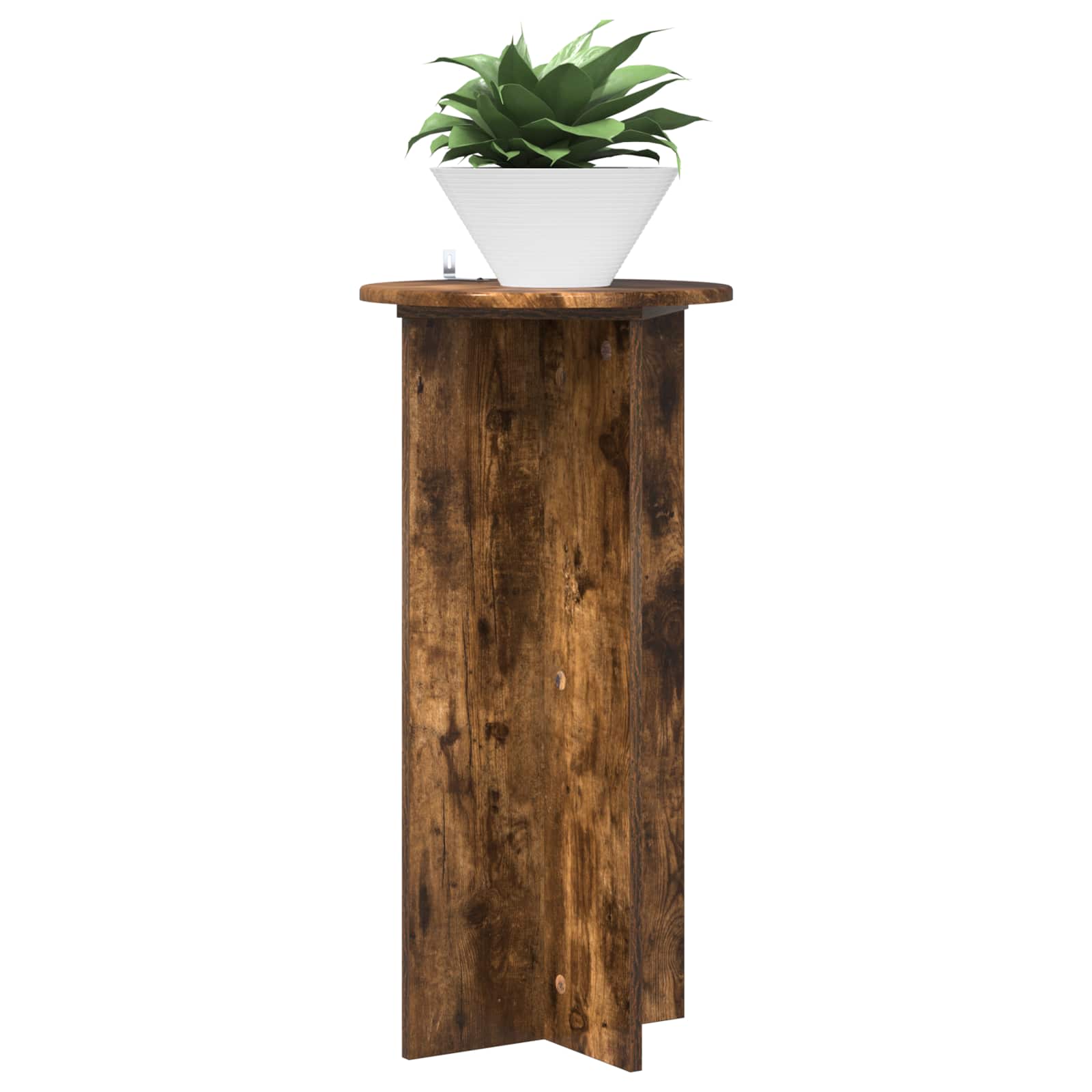 Supporto per piante 2 pz Rovere Fumo 40 x 40 x 80 cm