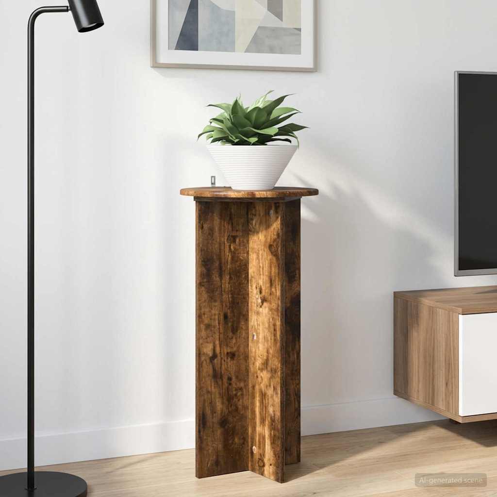 Supporto per piante 2 pz Rovere Fumo 40 x 40 x 80 cm