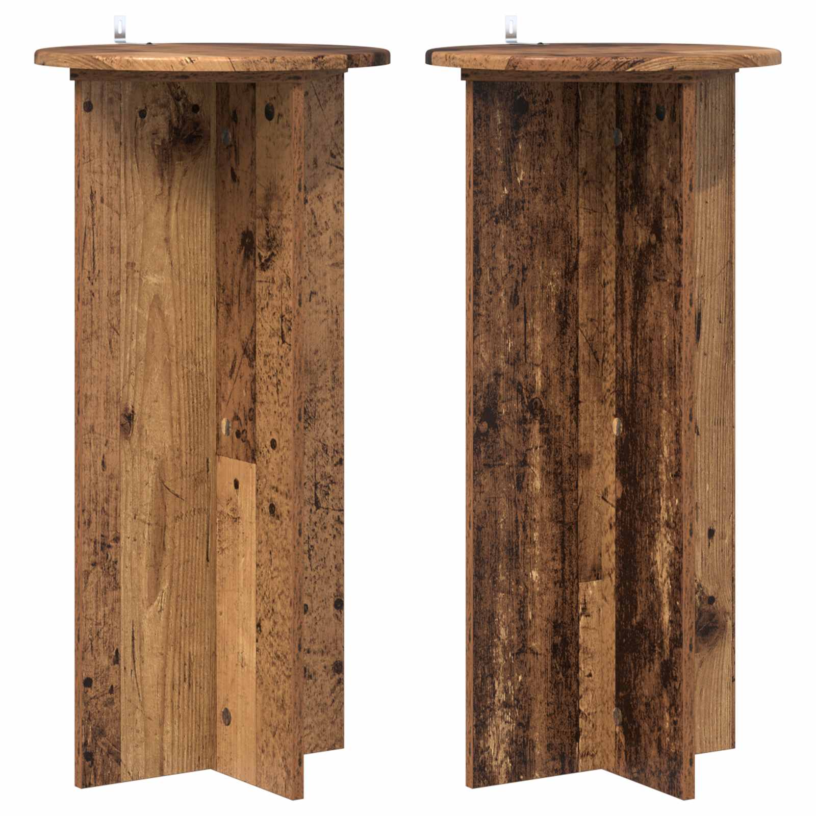 Supporto per piante 2 pz Legno antico 40 x 40 x 80 cm