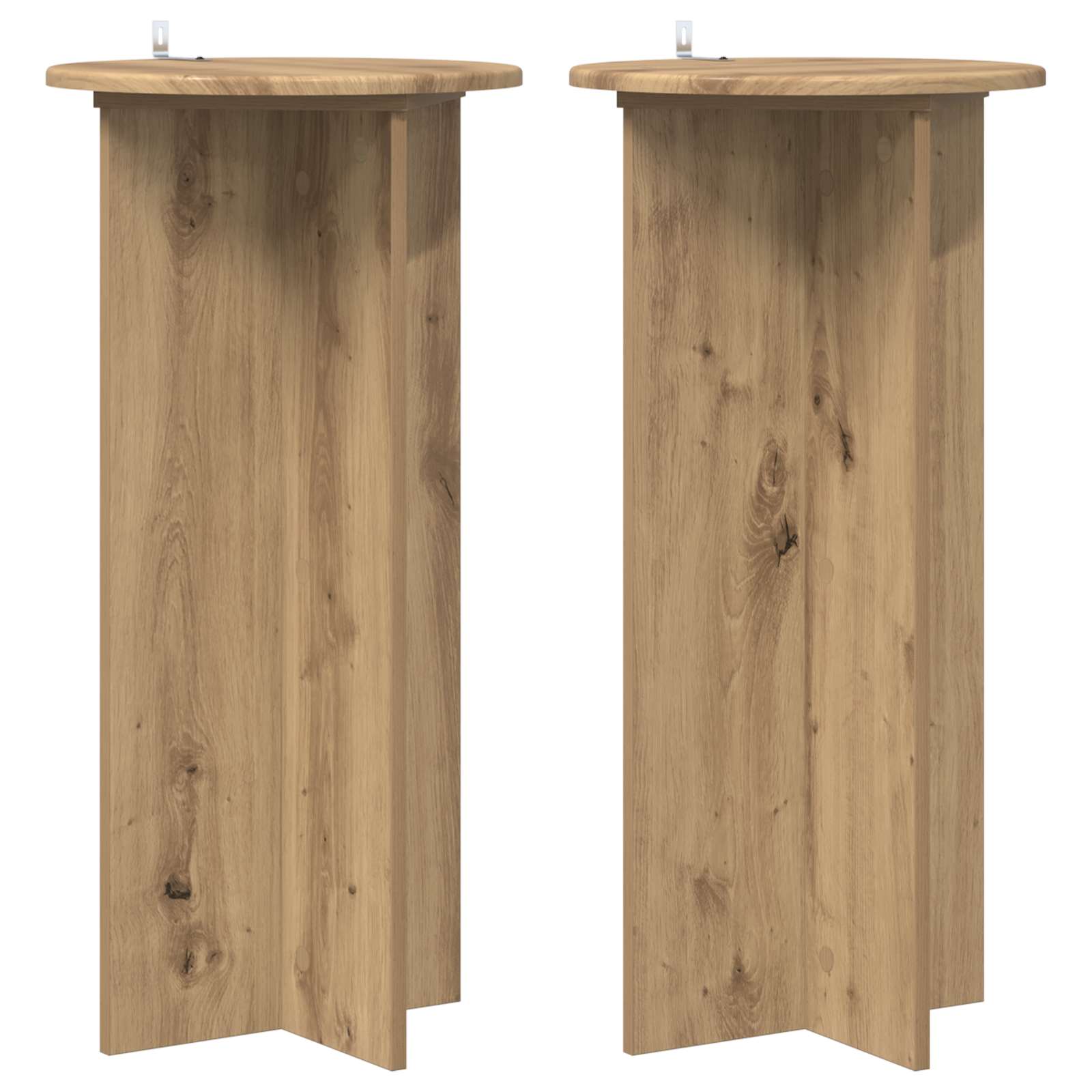Supporto per piante 2 pz Rovere Artigianale 40 x 40 x 80 cm