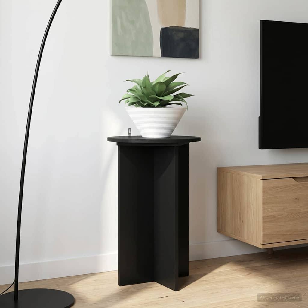 Supporto per piante 2 pz Nero Ø40 x 60 cm Legno ingegnerizzato