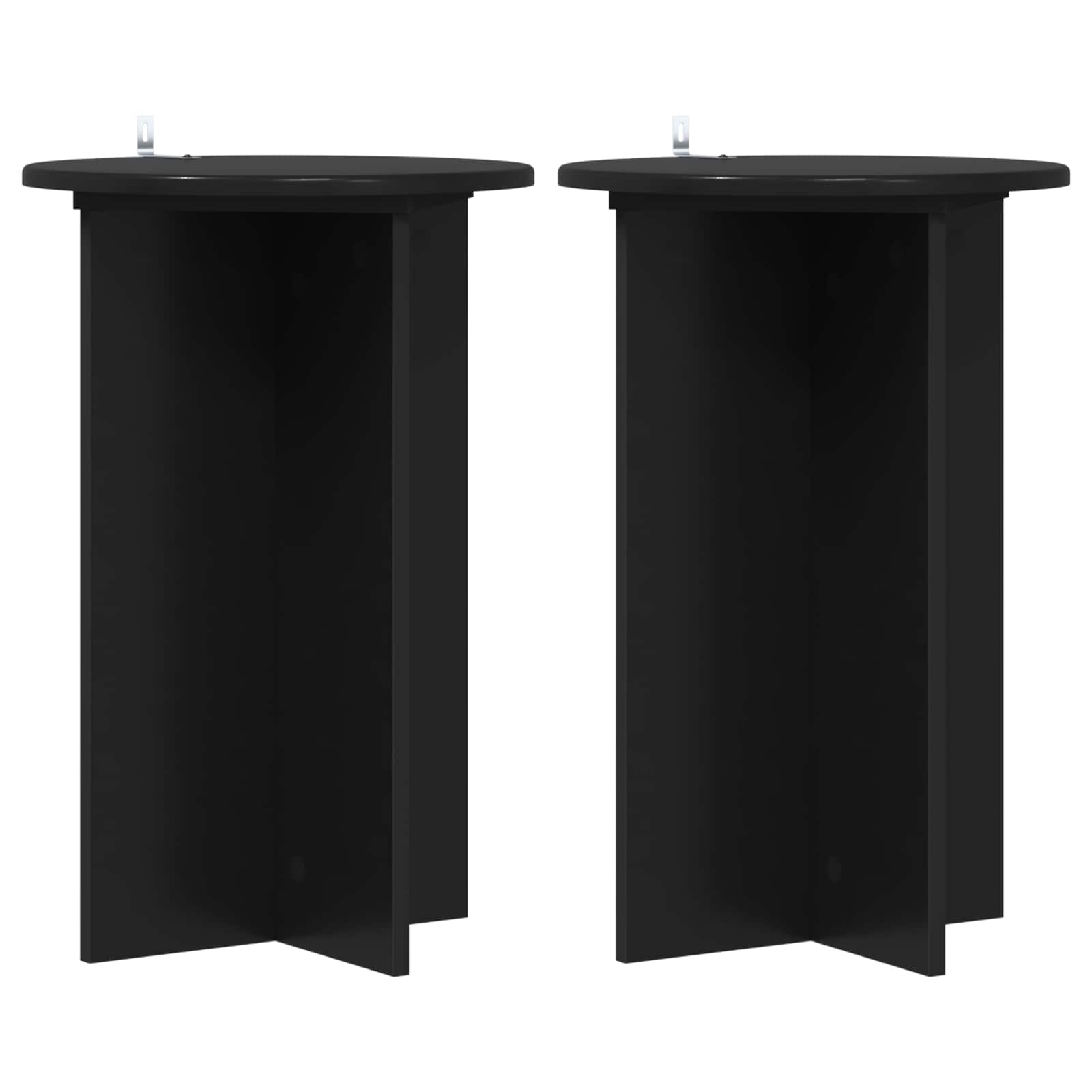 Supporto per piante 2 pz Nero Ø40 x 60 cm Legno ingegnerizzato