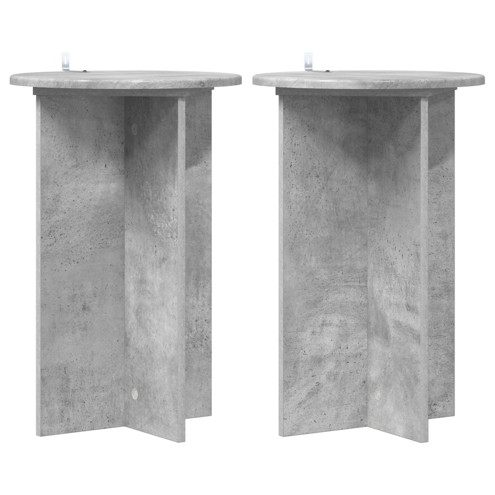 Supporto per piante 2 pz Grigio Cemento Ø40 x 60 cm