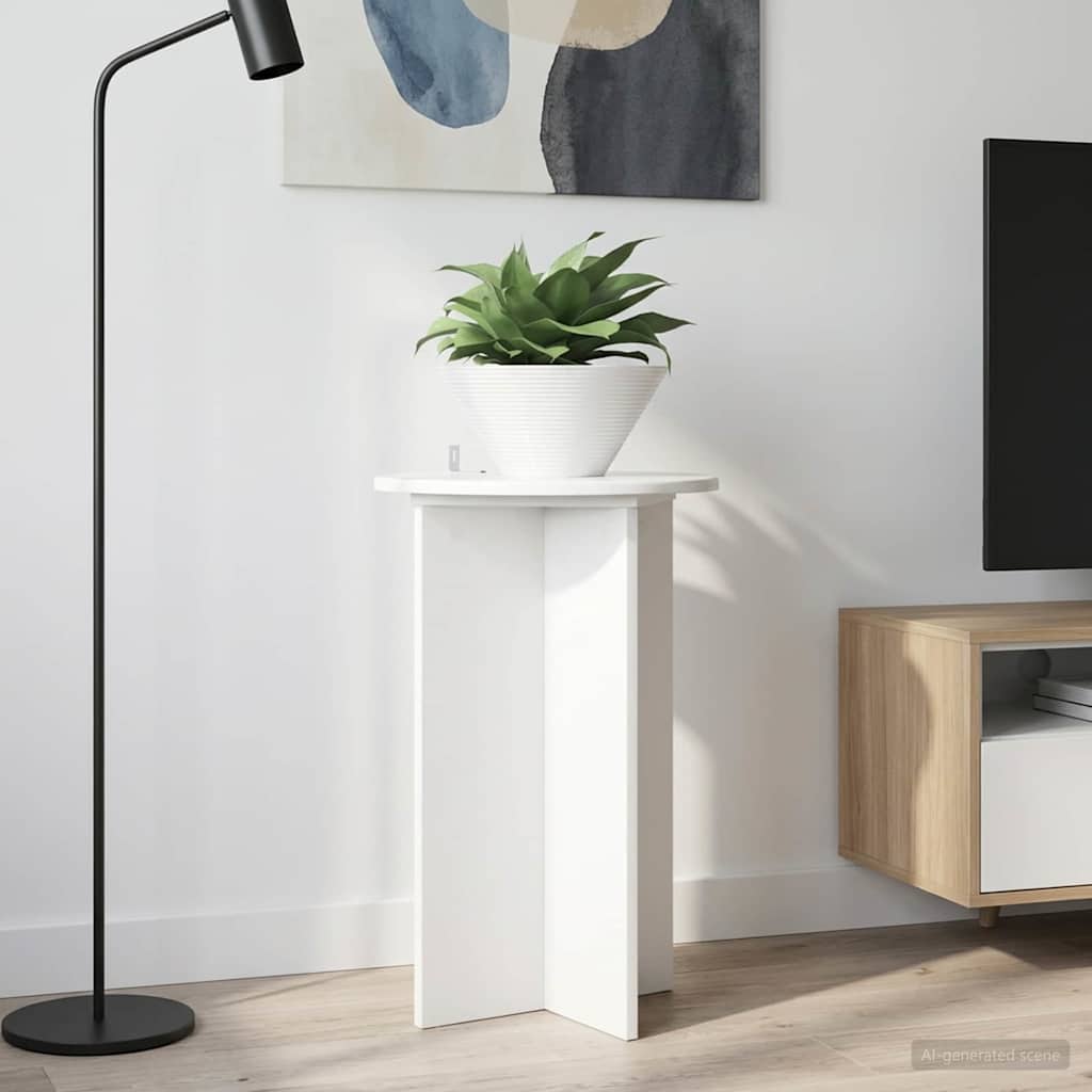 Supporto per piante 2 pz Bianco Lucido Ø40 x 60 cm