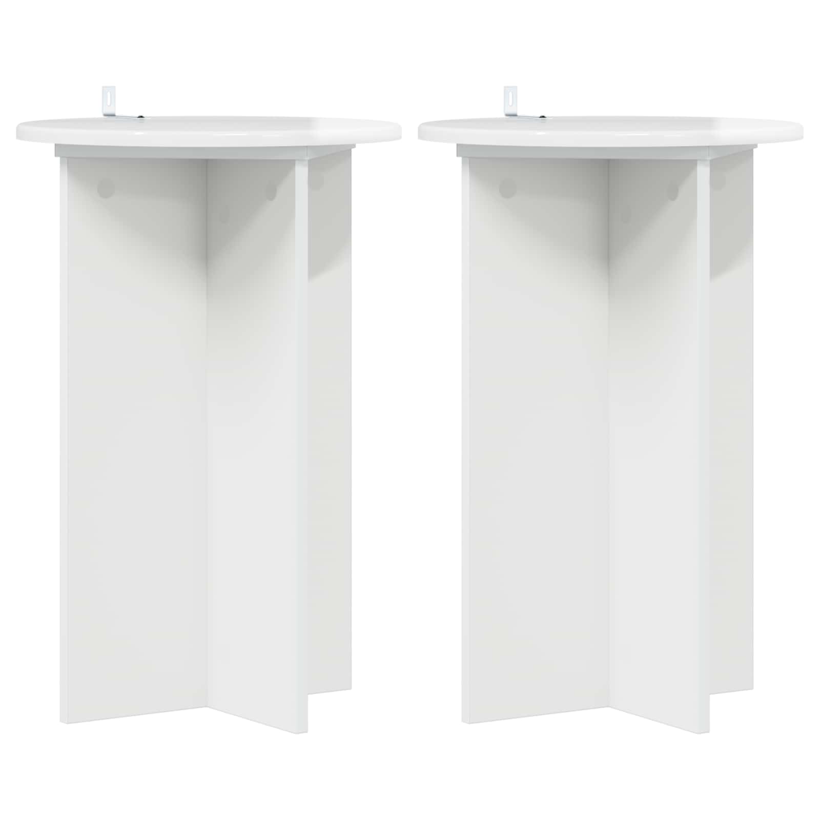 Supporto per piante 2 pz Bianco Lucido Ø40 x 60 cm