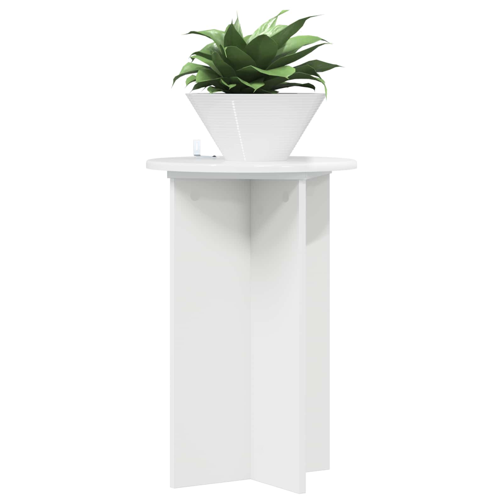Supporto per piante 2 pz Bianco Lucido Ø40 x 60 cm