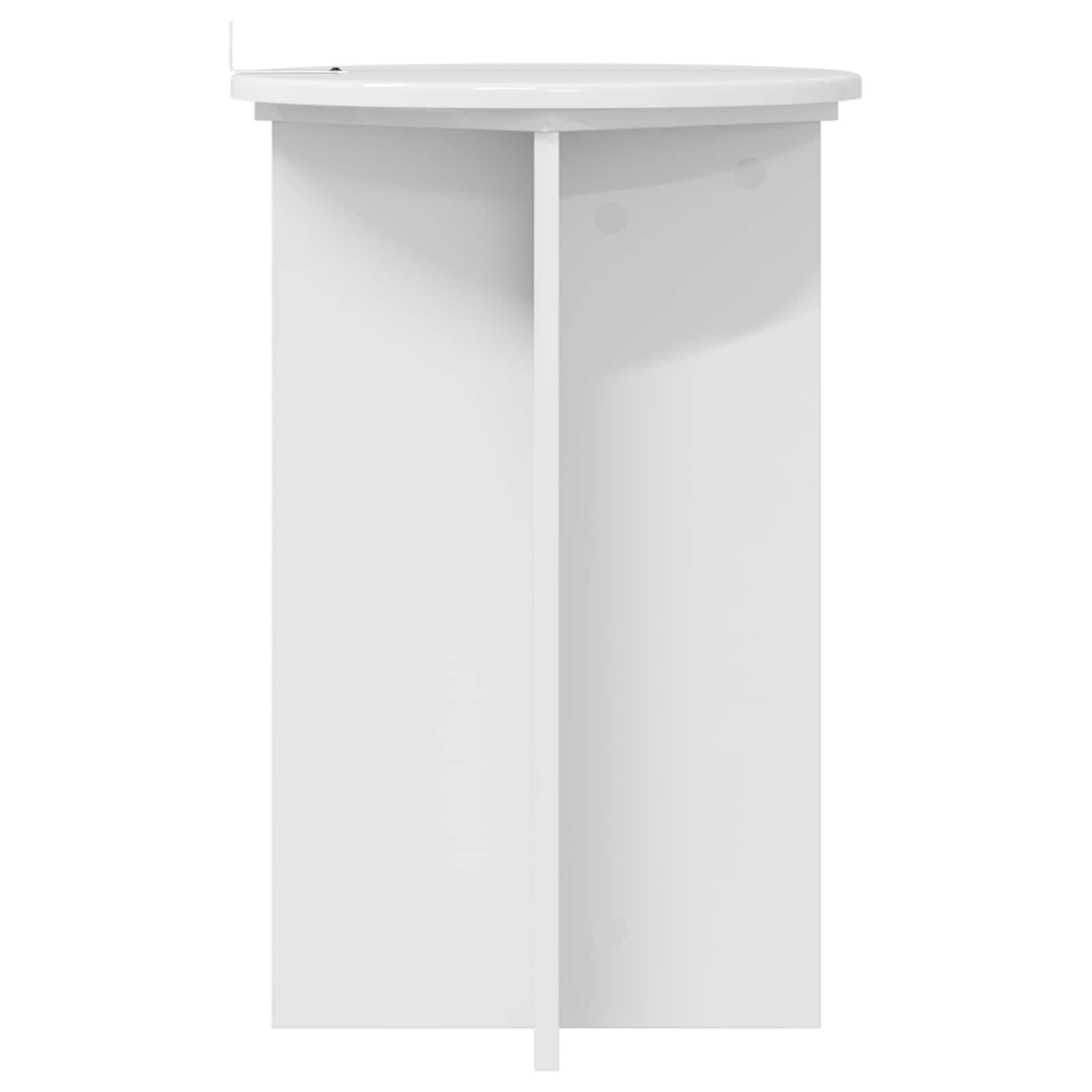 Supporto per piante 2 pz Bianco Lucido Ø40 x 60 cm
