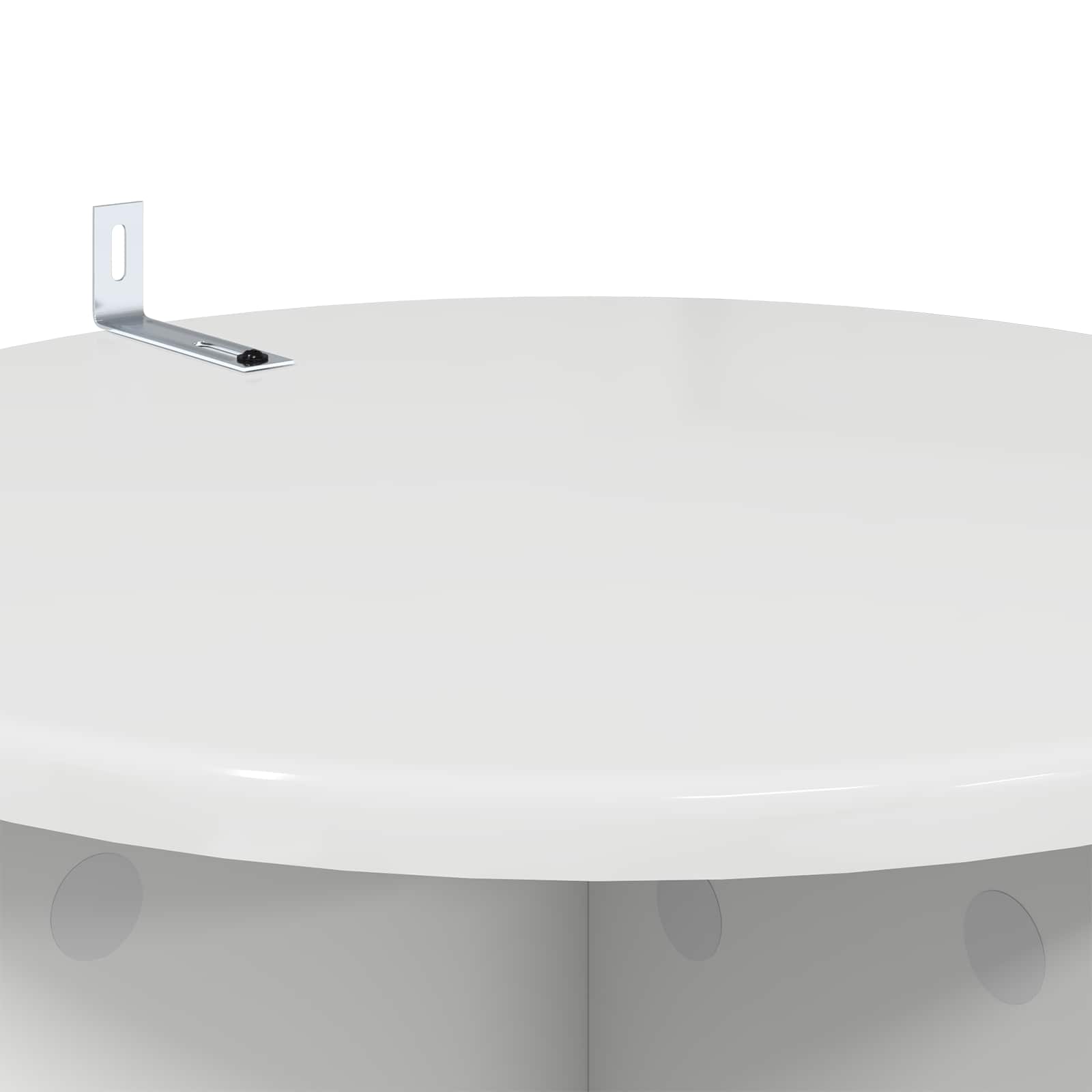 Supporto per piante 2 pz Bianco Lucido Ø40 x 60 cm