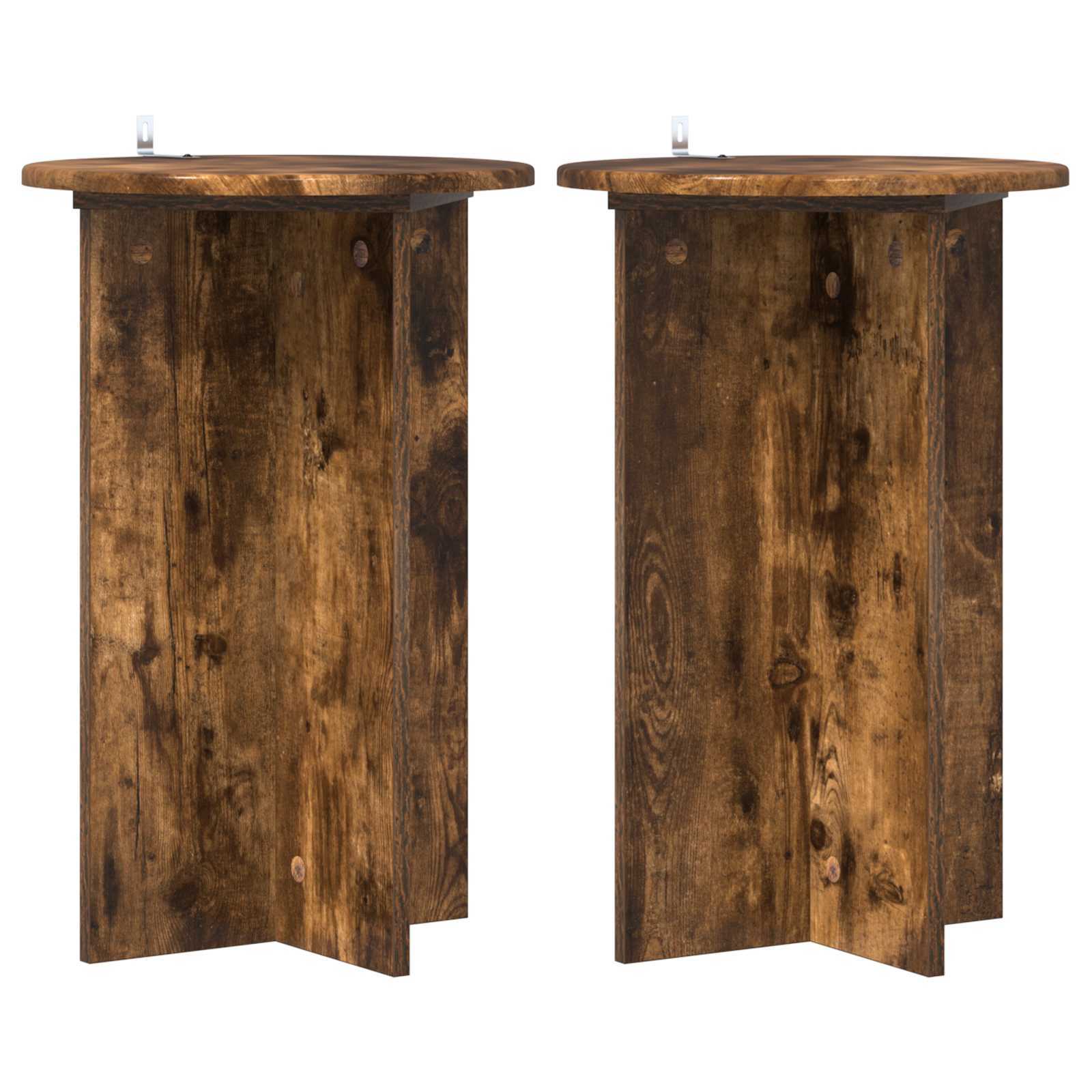 Supporto per piante 2 pz Rovere Fumo Ø40 x 60 cm