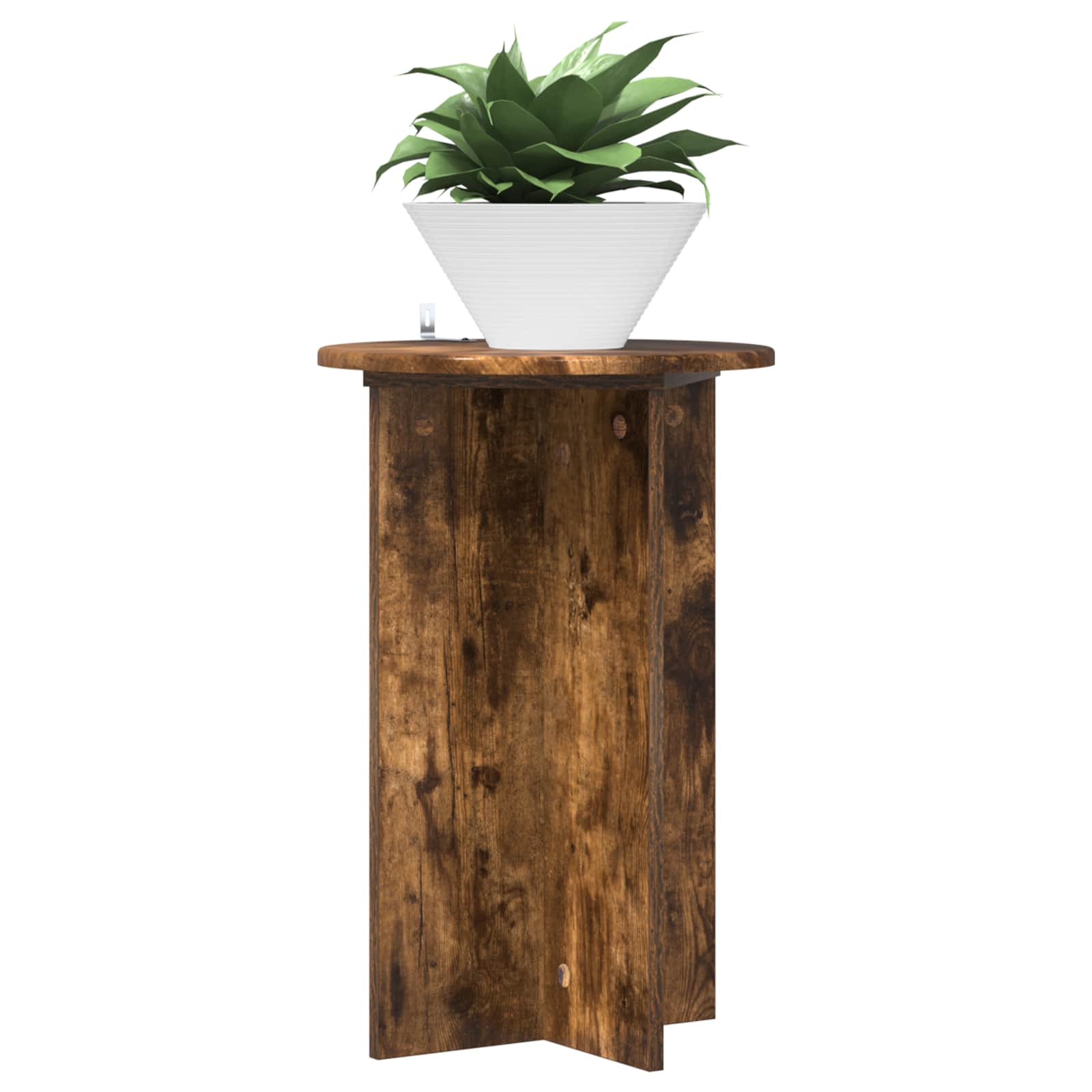 Supporto per piante 2 pz Rovere Fumo Ø40 x 60 cm