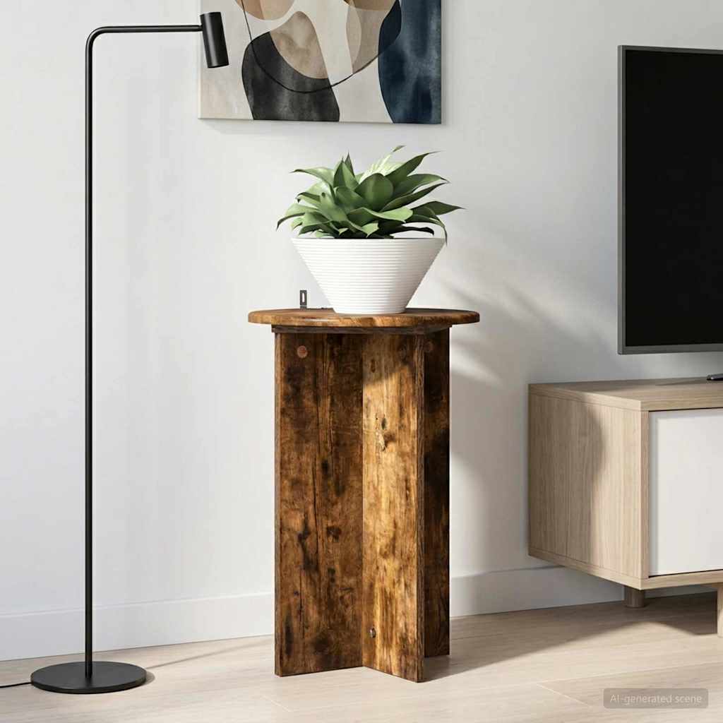 Supporto per piante 2 pz Rovere Fumo Ø40 x 60 cm