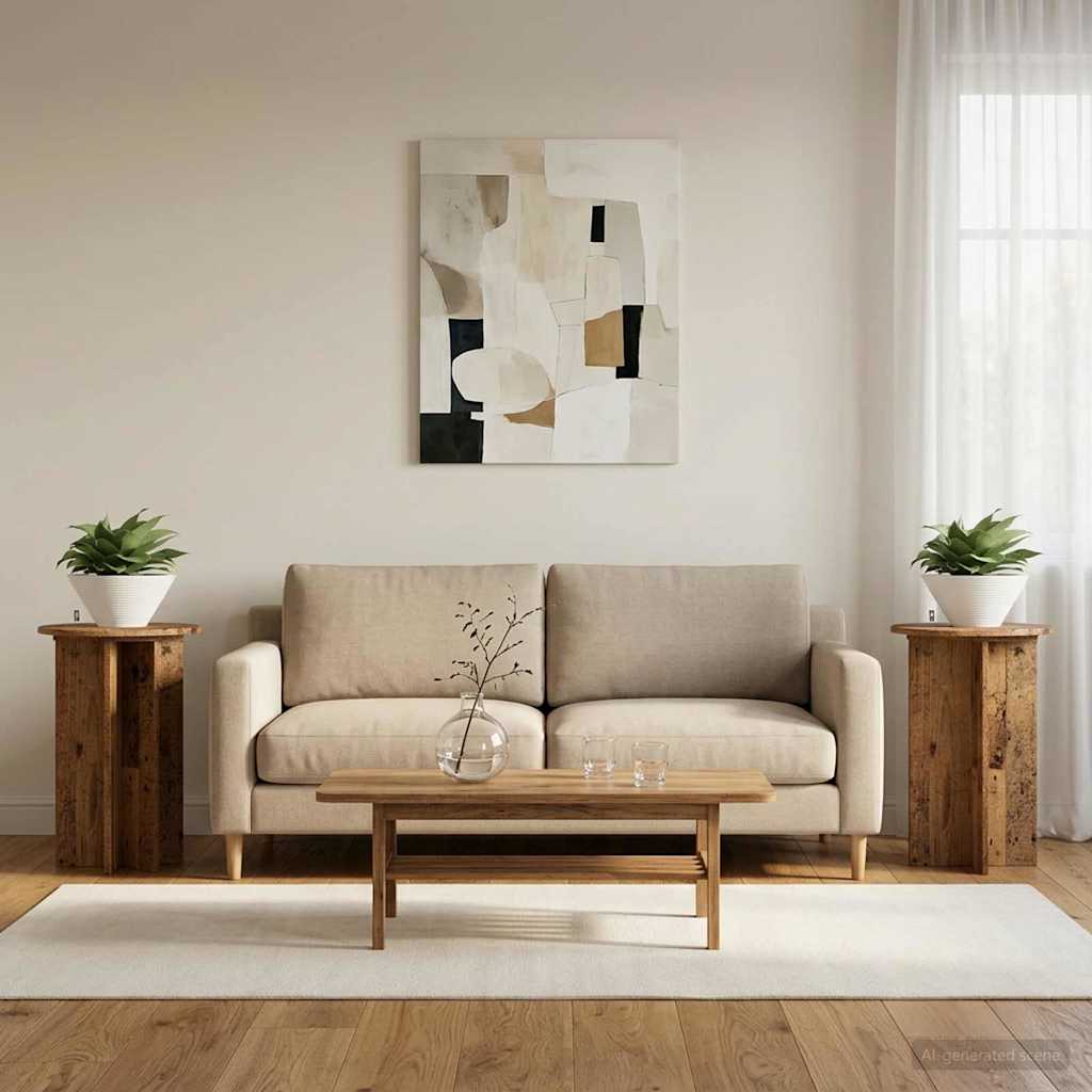 Supporto per piante 2 pz Legno antico Ø40 x 60 cm