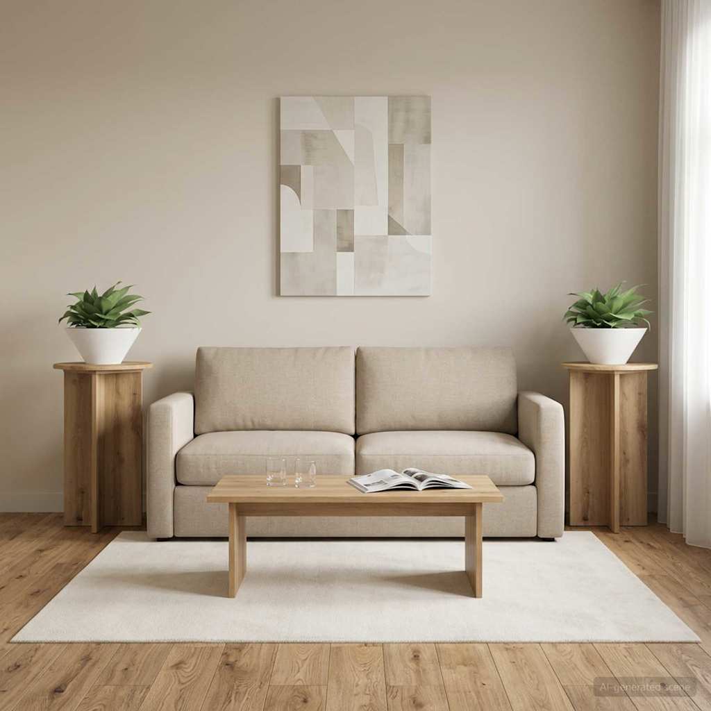 Supporto per piante 2 pz Rovere Artigianale Ø40 x 60 cm