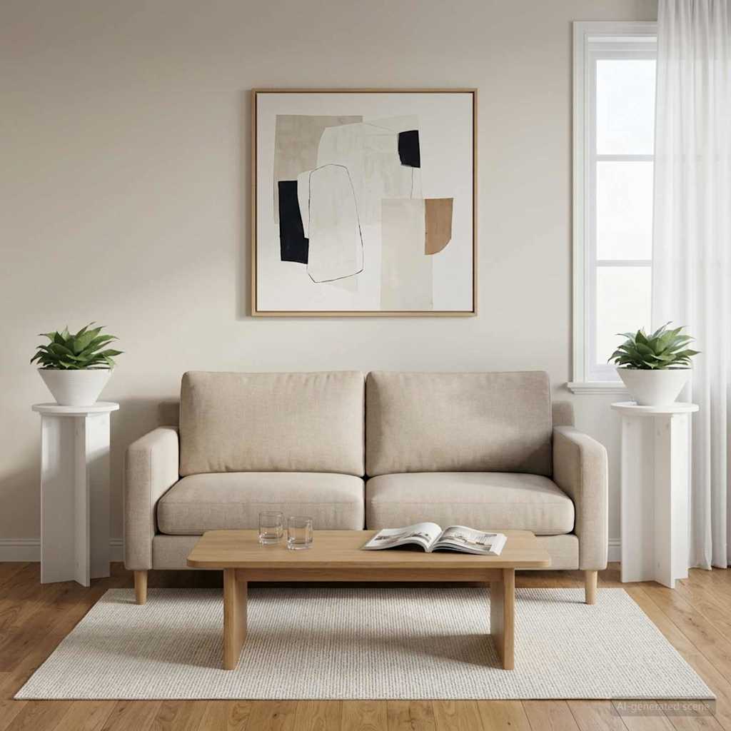 Supporto per piante 2 pz Bianco Ø29,5 x 60 cm