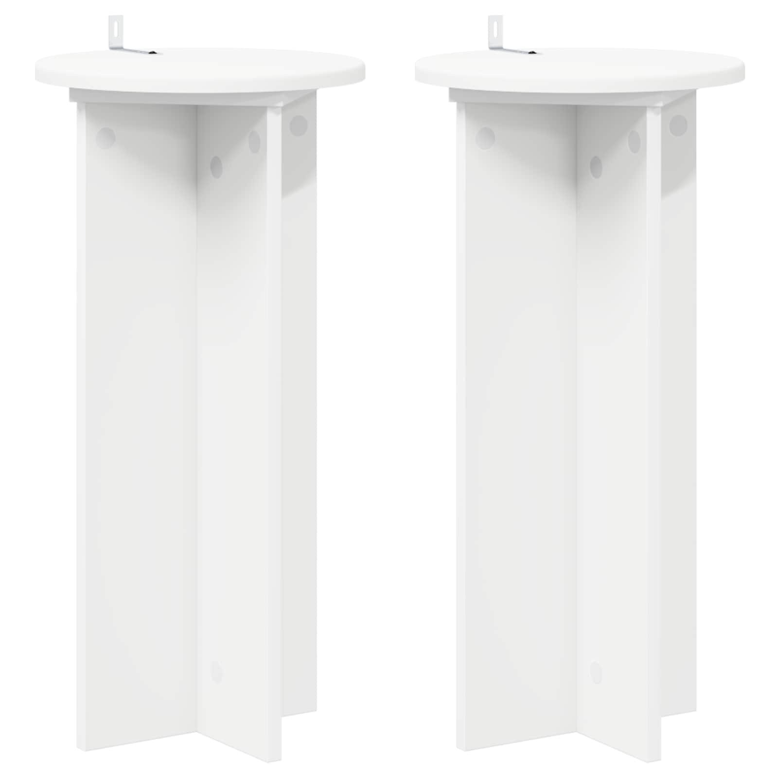 Supporto per piante 2 pz Bianco Ø29,5 x 60 cm