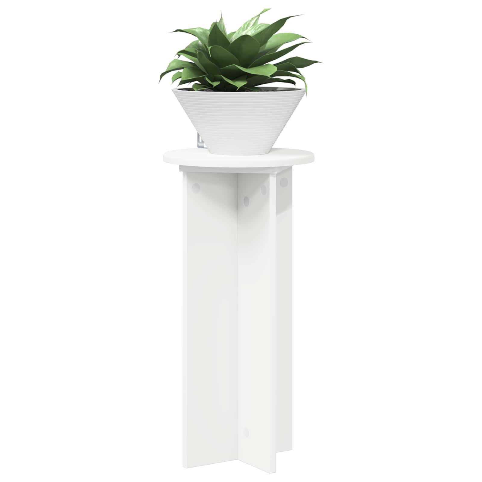 Supporto per piante 2 pz Bianco Ø29,5 x 60 cm