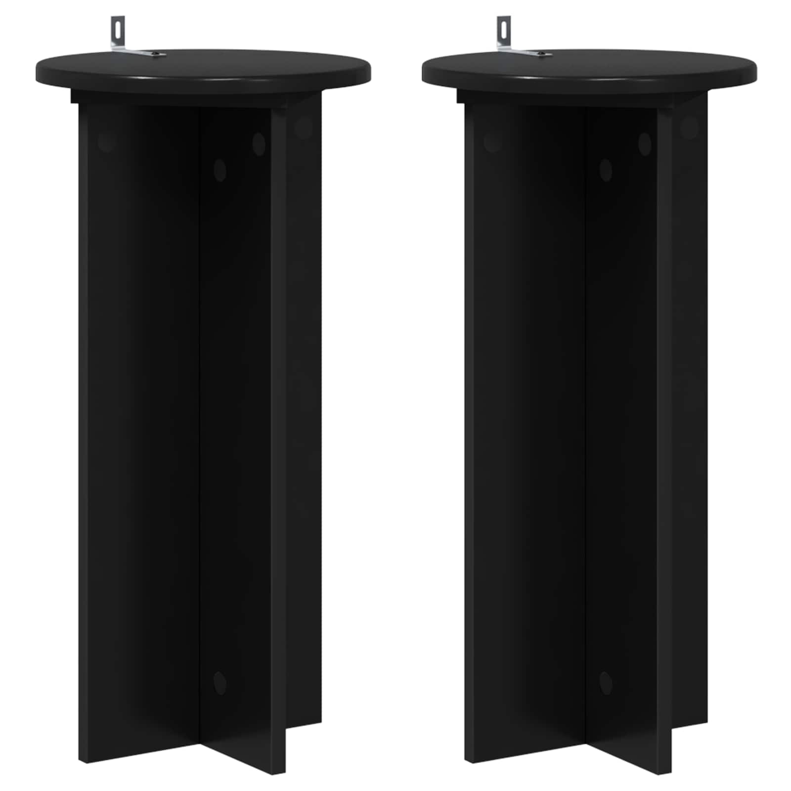 Supporto per piante 2 pz Nero 29,5 x 29,5 x 60 cm