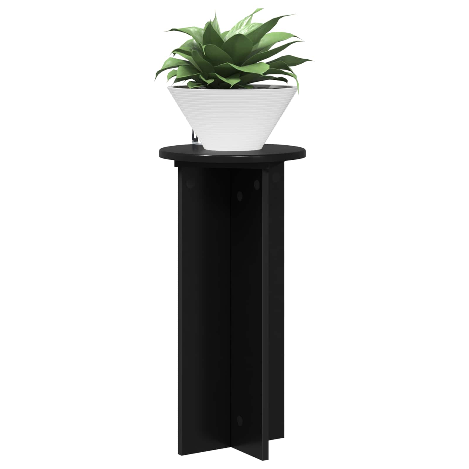 Supporto per piante 2 pz Nero 29,5 x 29,5 x 60 cm