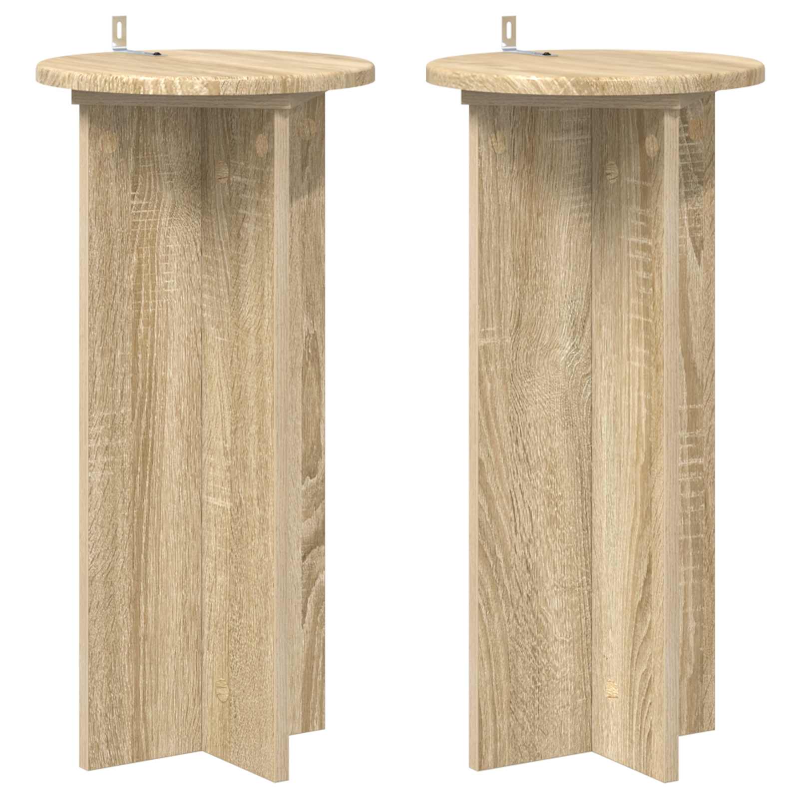 Supporto per piante 2 pz Rovere Sonoma 29,5 x 29,5 x 60 cm