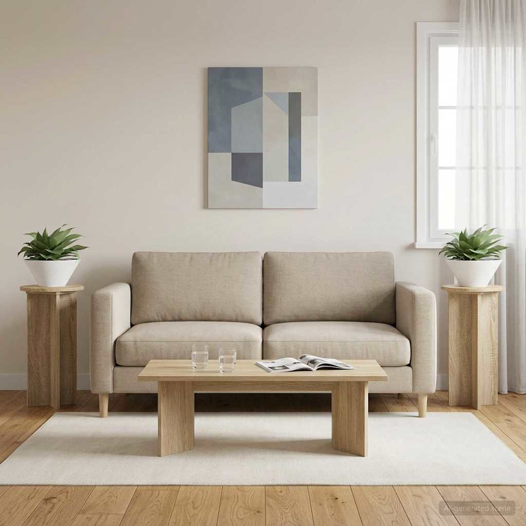 Supporto per piante 2 pz Rovere Sonoma 29,5 x 29,5 x 60 cm