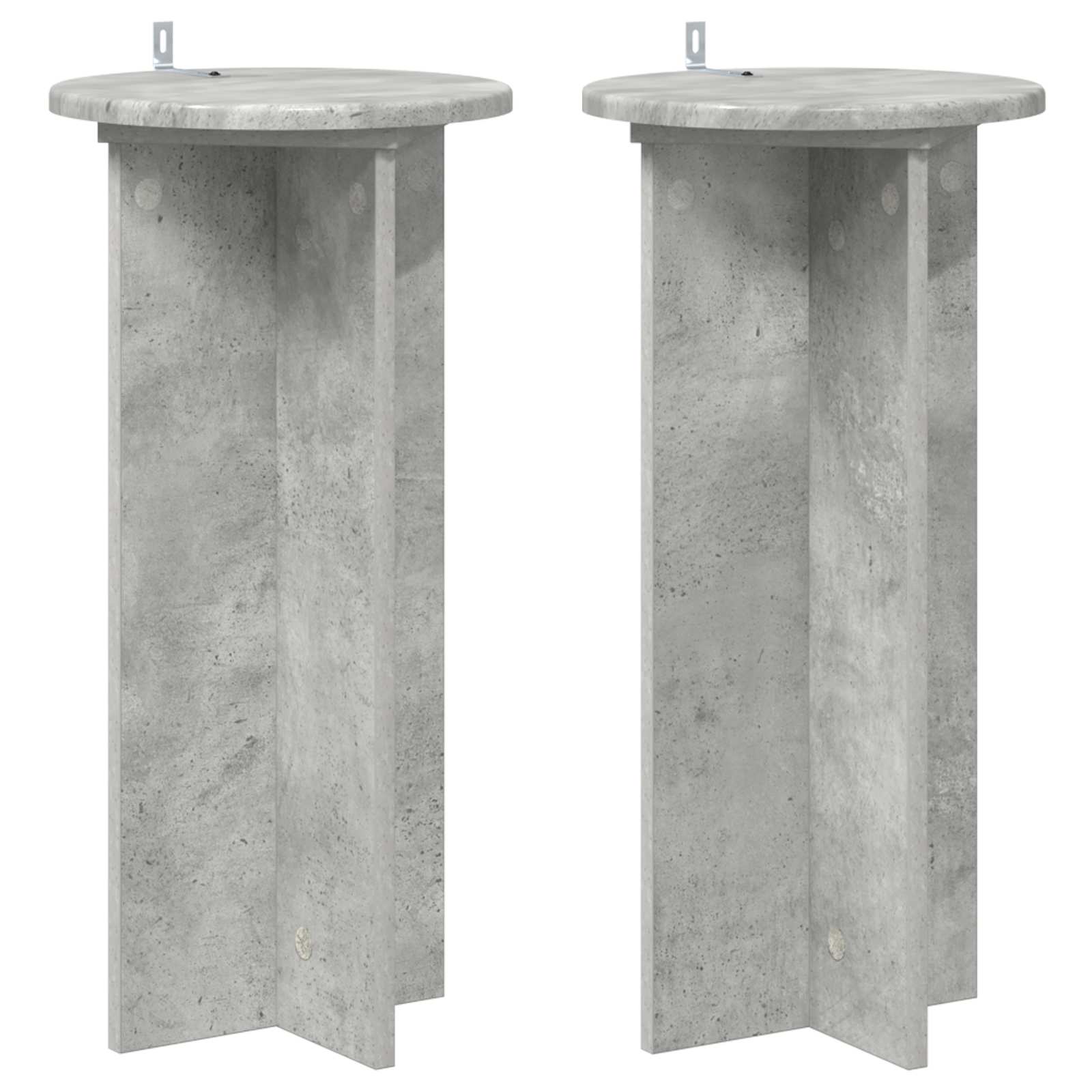 Supporto per piante 2 pz Grigio Cemento 29,5 x 29,5 x 60 cm