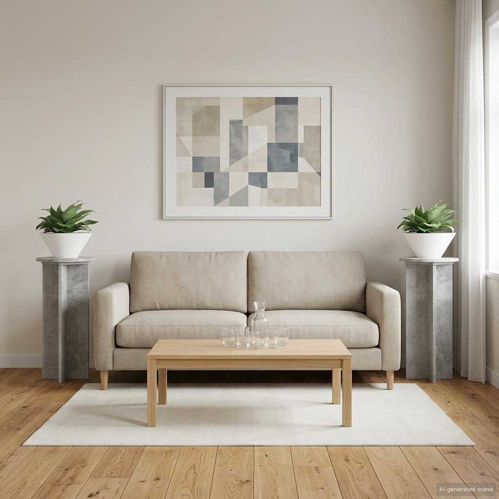 Supporto per piante 2 pz Grigio Cemento 29,5 x 29,5 x 60 cm