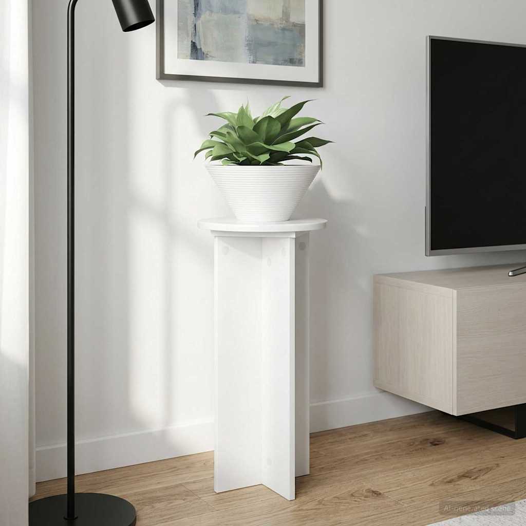 Supporto per piante 2 pz Bianco Lucido 29,5 x 29,5 x 60 cm