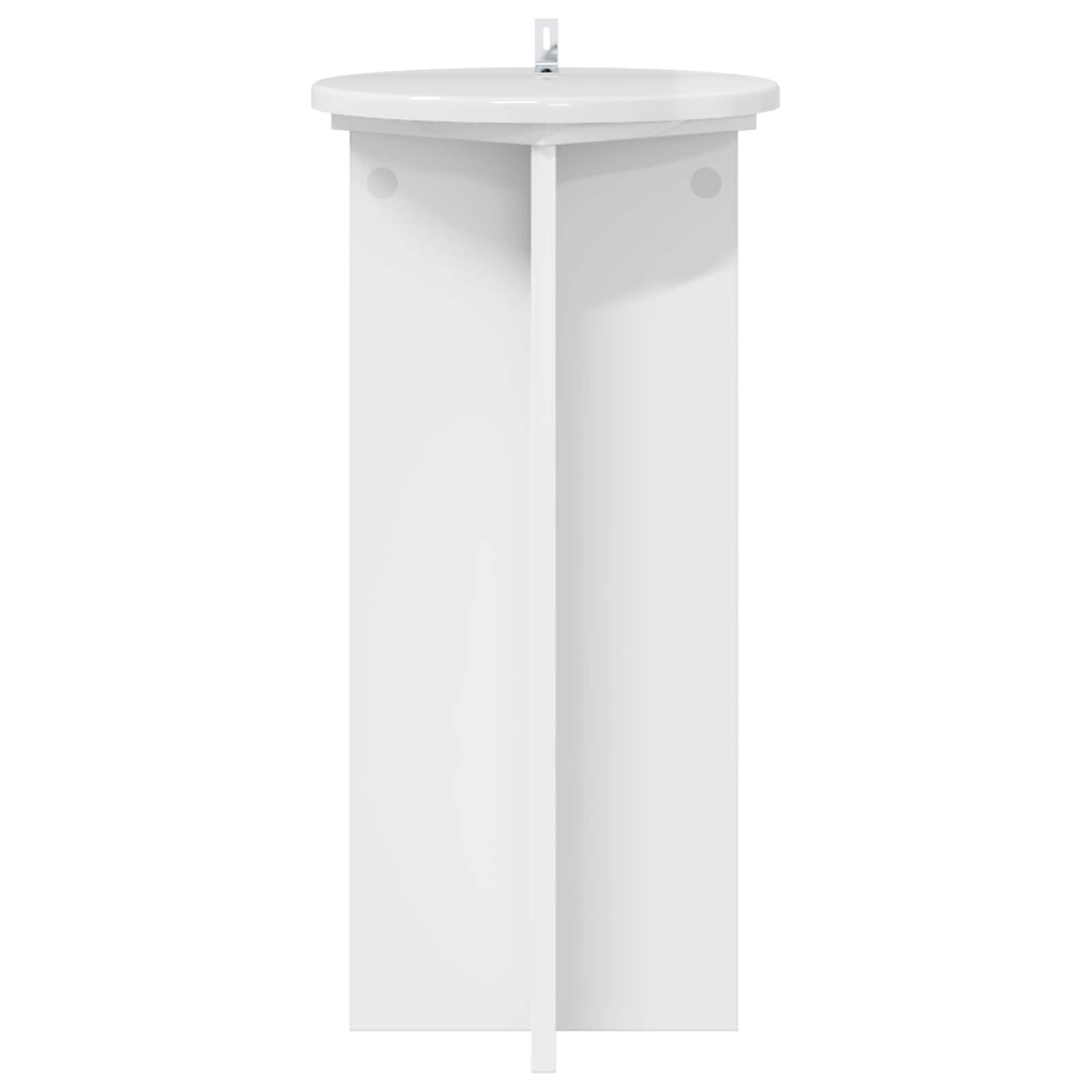 Supporto per piante 2 pz Bianco Lucido 29,5 x 29,5 x 60 cm