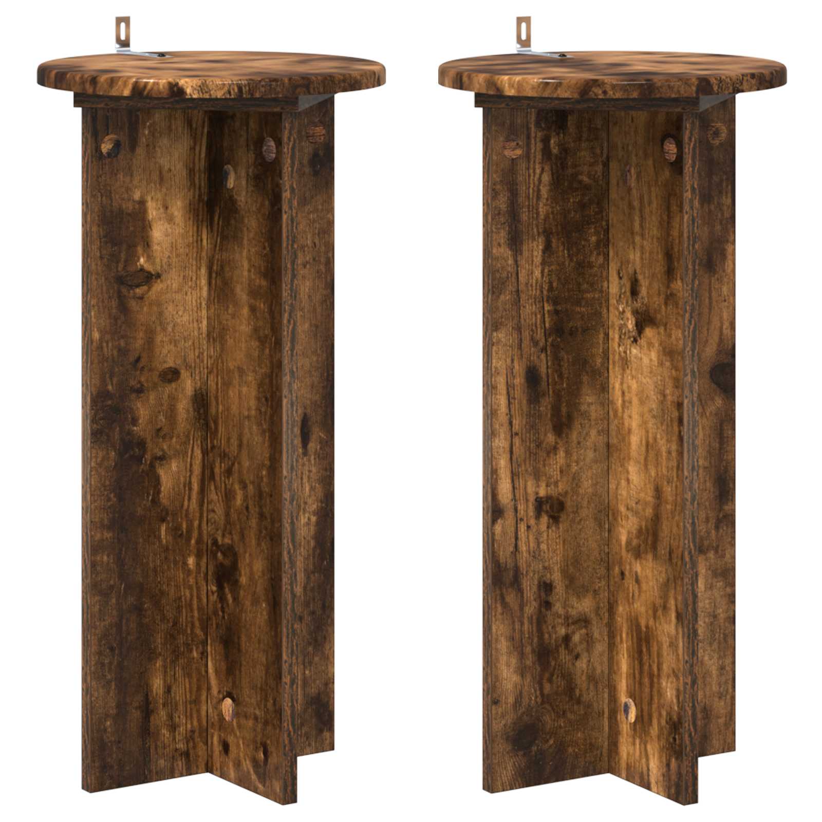 Supporto per piante 2 pz Rovere Fumo 29,5 x 29,5 x 60 cm