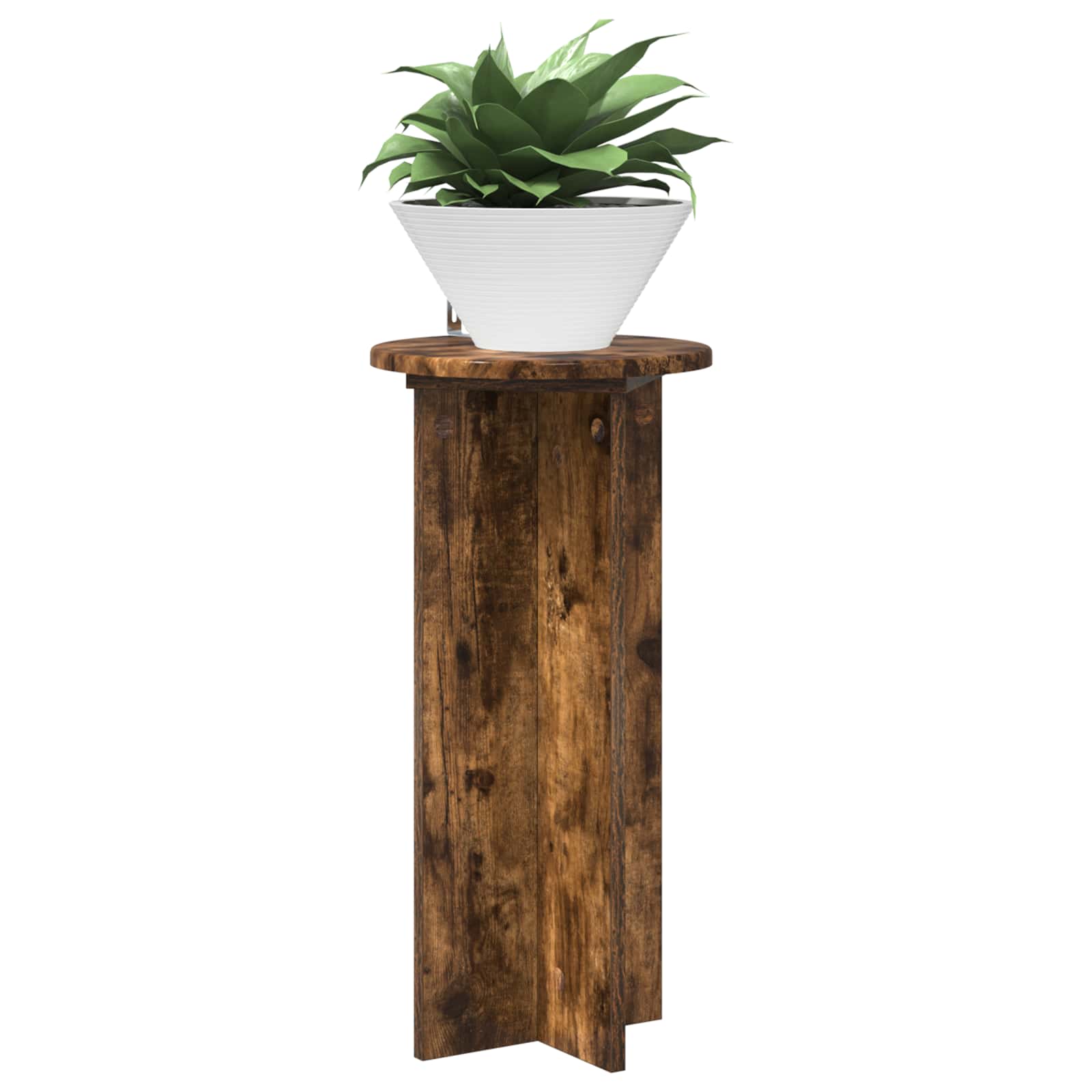 Supporto per piante 2 pz Rovere Fumo 29,5 x 29,5 x 60 cm