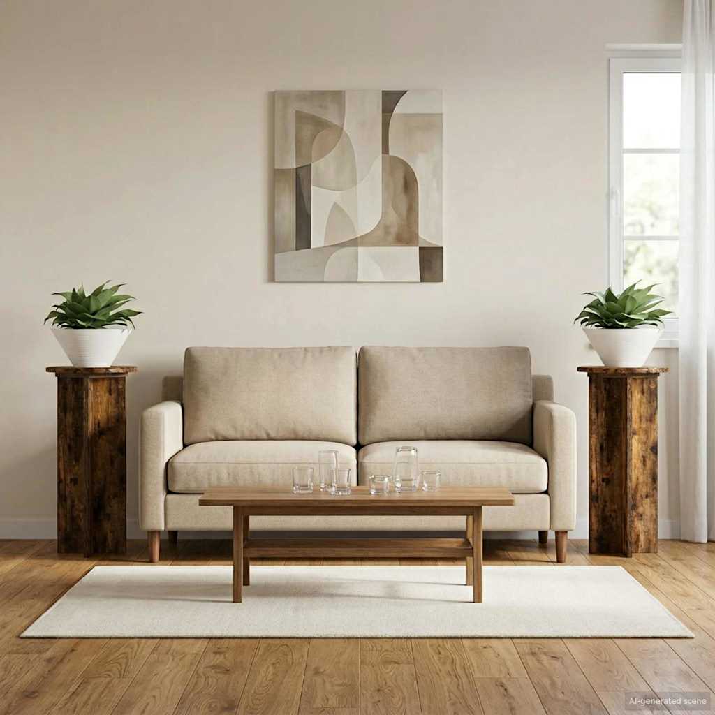 Supporto per piante 2 pz Rovere Fumo 29,5 x 29,5 x 60 cm