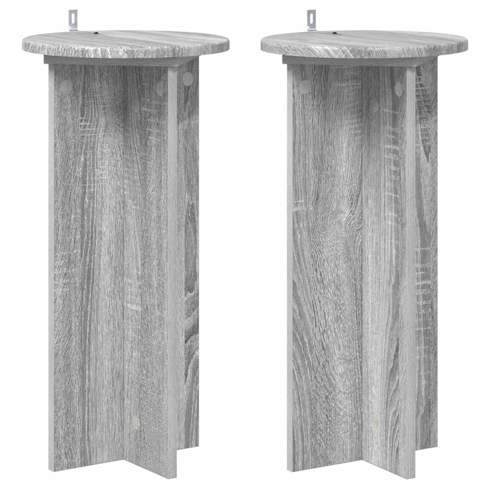 Supporto per piante 2 pz Grigio Sonoma 29,5 x 29,5 x 60 cm