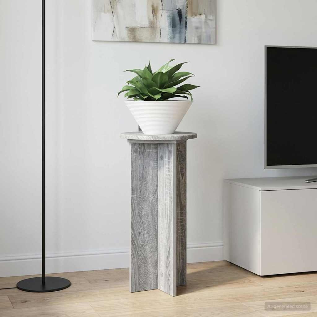 Supporto per piante 2 pz Grigio Sonoma 29,5 x 29,5 x 60 cm