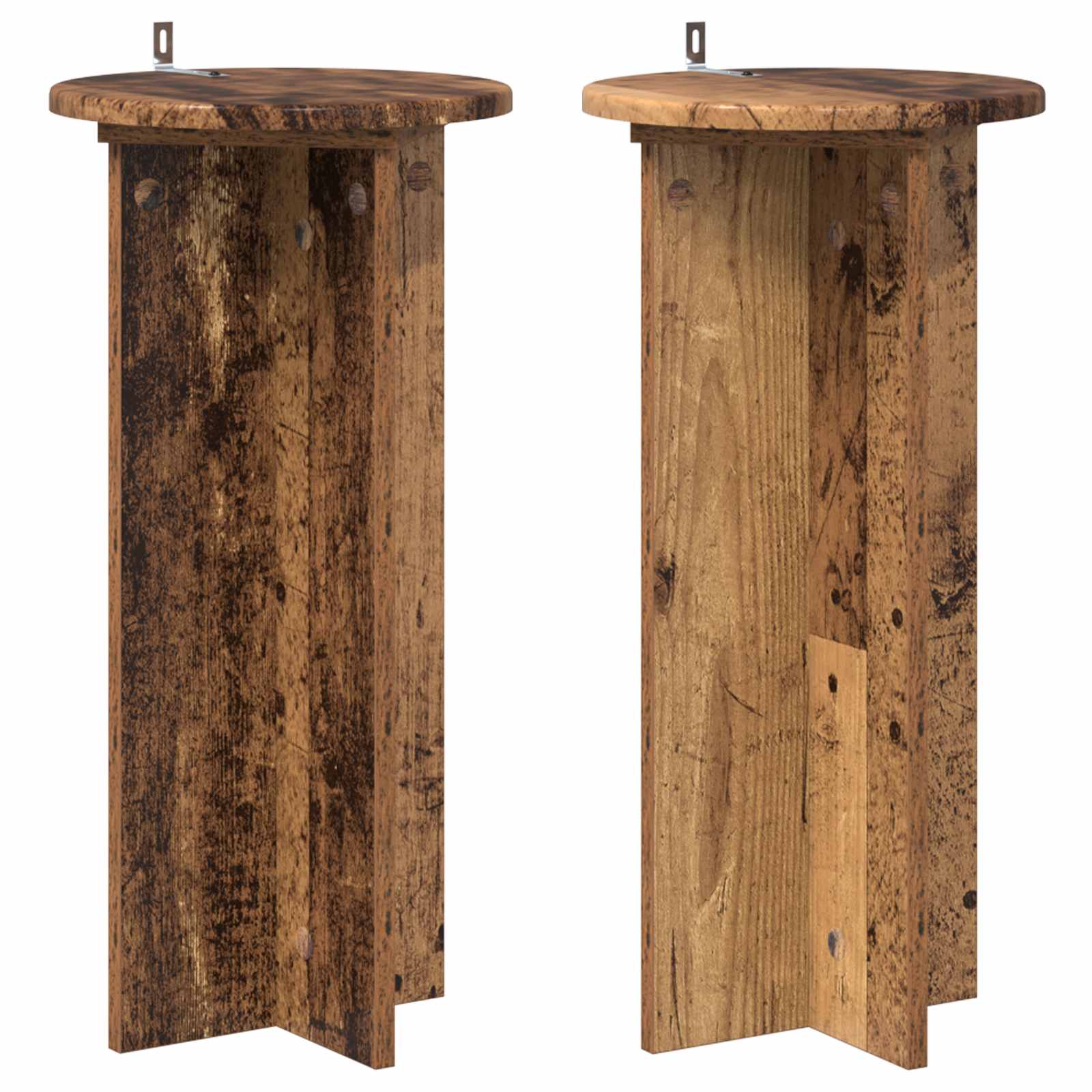Supporto per piante 2 pz Legno antico 29,5 x 29,5 x 60 cm