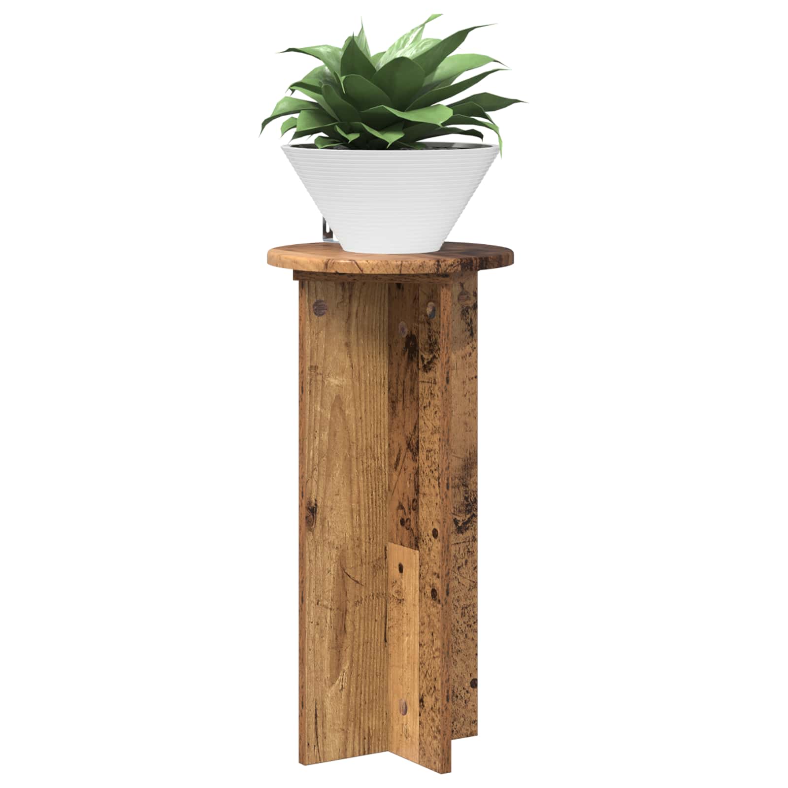 Supporto per piante 2 pz Legno antico 29,5 x 29,5 x 60 cm