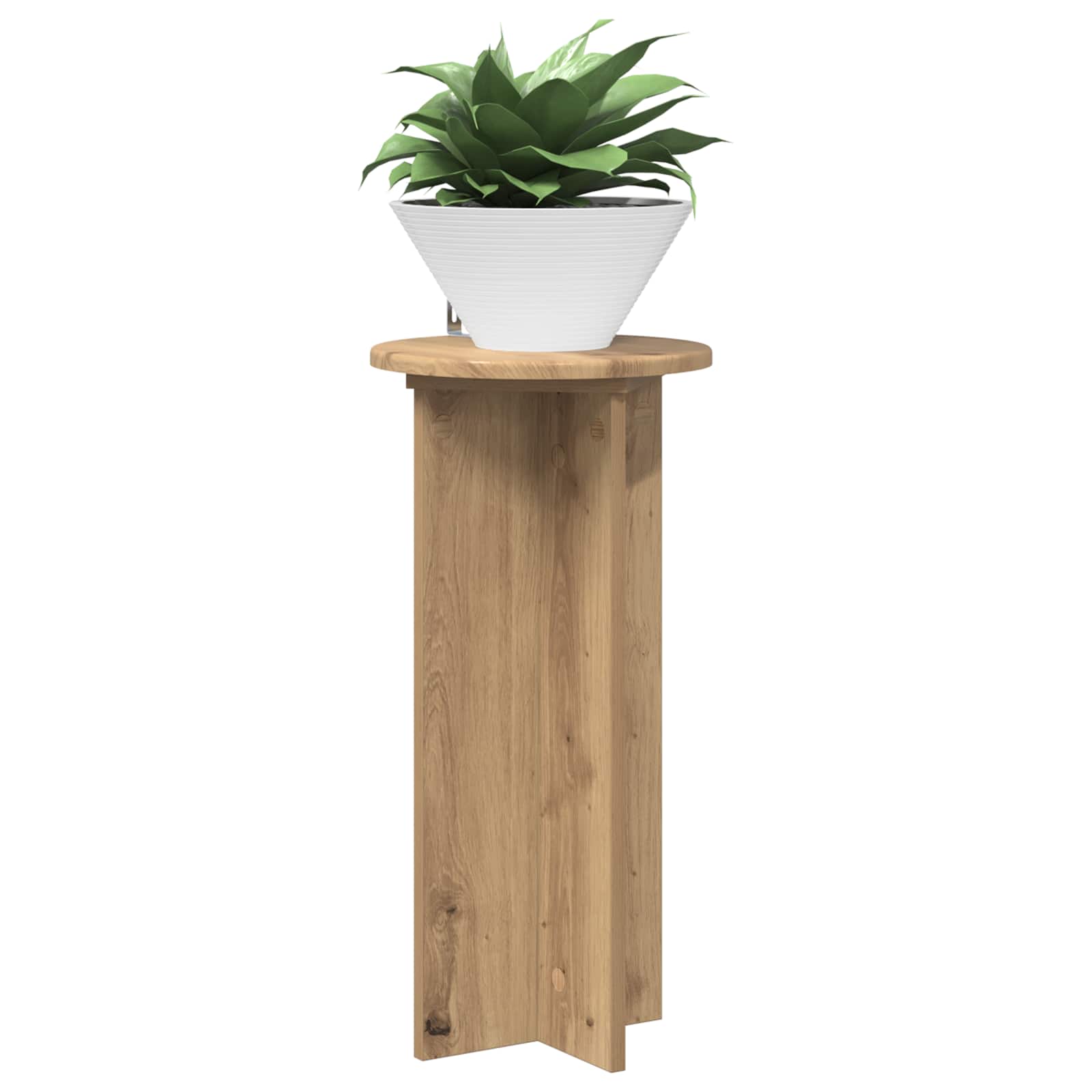 Supporto per piante 2 pz Rovere Artigianale 29,5 x 29,5 x 60 cm